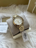 Buy Shop Michael Kors Lexington Quartz Gold Dial Gold Steel Strap Watch For Women - MK6267 USA Online