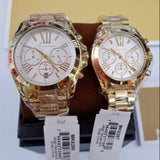 Buy Shop Michael Kors Lexington Quartz Gold Dial Gold Steel Strap Watch For Women - MK6267 USA Online