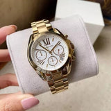 Buy Shop Michael Kors Lexington Quartz Gold Dial Gold Steel Strap Watch For Women - MK6267 USA Online