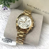 Buy Shop Michael Kors Lexington Quartz Gold Dial Gold Steel Strap Watch For Women - MK6267 USA Online