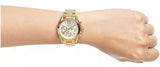 Buy Shop Michael Kors Lexington Quartz Gold Dial Gold Steel Strap Watch For Women - MK6267 USA Online