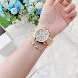 Buy Shop Michael Kors Lexington Quartz Gold Dial Gold Steel Strap Watch For Women - MK6267 USA Online