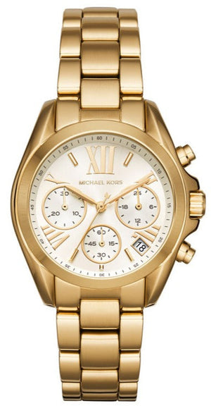 Buy Shop Michael Kors Lexington Quartz Gold Dial Gold Steel Strap Watch For Women - MK6267 USA Online