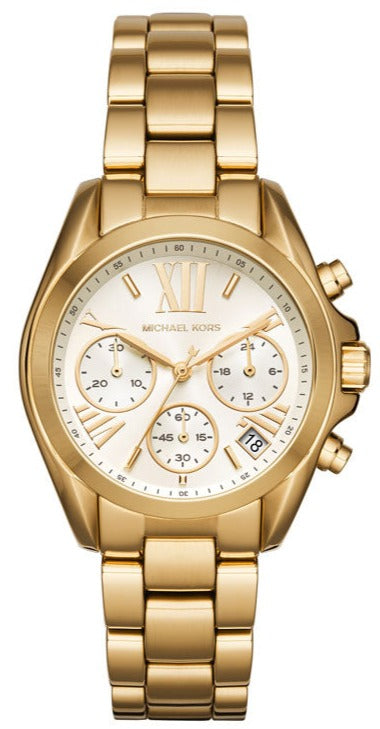 Buy Shop Michael Kors Lexington Quartz Gold Dial Gold Steel Strap Watch For Women - MK6267 USA Online