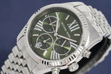 Buy Shop Michael Kors Lexington Quartz Green Dial Silver Steel Strap Watch For Women - MK6222 USA Online