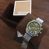 Buy Shop Michael Kors Lexington Quartz Green Dial Silver Steel Strap Watch For Women - MK6222 USA Online