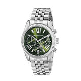Buy Shop Michael Kors Lexington Quartz Green Dial Silver Steel Strap Watch For Women - MK6222 USA Online