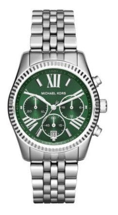 Buy Shop Michael Kors Lexington Quartz Green Dial Silver Steel Strap Watch For Women - MK6222 USA Online