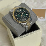 Buy Shop Michael Kors Lexington Quartz Green Dial Two Tone Steel Strap Watch For Men - MK9063 USA Online