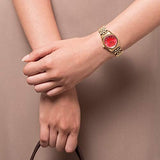 Buy Shop Michael Kors Lexington Quartz Orange Dial Gold Steel Strap Watch For Women - MK3284 USA Online