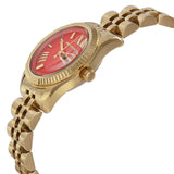 Buy Shop Michael Kors Lexington Quartz Orange Dial Gold Steel Strap Watch For Women - MK3284 USA Online
