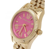 Buy Shop Michael Kors Lexington Quartz Pink Dial Gold Steel Strap Watch For Women - MK3270 USA Online