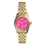 Buy Shop Michael Kors Lexington Quartz Pink Dial Gold Steel Strap Watch For Women - MK3270 USA Online