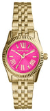 Buy Shop Michael Kors Lexington Quartz Pink Dial Gold Steel Strap Watch For Women - MK3270 USA Online