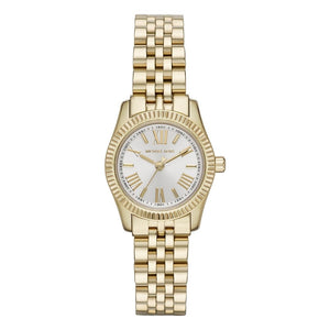 Buy Shop Michael Kors Lexington Quartz Silver Dial Gold Steel Strap Watch For Women - MK3229 USA Online