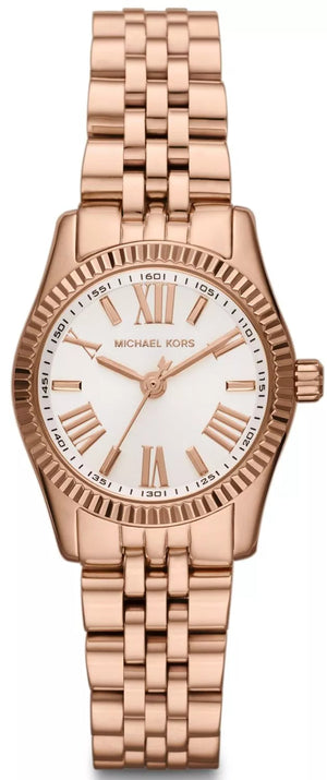 Buy Shop Michael Kors Lexington Quartz White Dial Rose Gold Steel Strap Watch For Women - MK3230 USA Online
