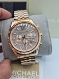 Buy Shop Michael Kors Lexington Rose Gold Dial Rose Gold Stainless Steel Strap Watch for Men - MK8580 USA Online
