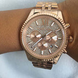 Buy Shop Michael Kors Lexington Rose Gold Dial Rose Gold Stainless Steel Strap Watch for Men - MK8580 USA Online