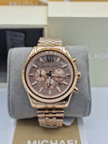 Buy Shop Michael Kors Lexington Rose Gold Dial Rose Gold Stainless Steel Strap Watch for Men - MK8580 USA Online