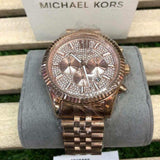 Buy Shop Michael Kors Lexington Rose Gold Dial Rose Gold Stainless Steel Strap Watch for Men - MK8580 USA Online