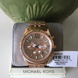 Buy Shop Michael Kors Lexington Rose Gold Dial Rose Gold Stainless Steel Strap Watch for Men - MK8580 USA Online