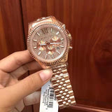 Buy Shop Michael Kors Lexington Rose Gold Dial Rose Gold Stainless Steel Strap Watch for Men - MK8580 USA Online