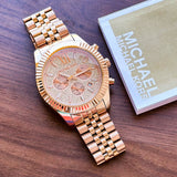 Buy Shop Michael Kors Lexington Rose Gold Dial Rose Gold Stainless Steel Strap Watch for Men - MK8580 USA Online