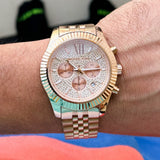 Buy Shop Michael Kors Lexington Rose Gold Dial Rose Gold Stainless Steel Strap Watch for Men - MK8580 USA Online