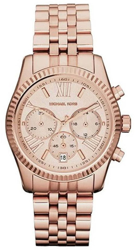 Buy Shop Michael Kors Lexington Rose Gold Dial Rose Gold Steel Strap Watch for Women - MK5569 USA Online