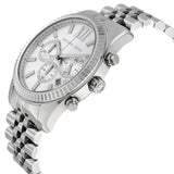 Buy Shop Michael Kors Lexington Silver Dial Silver Steel Strap Watch for Men - MK8405 USA Online