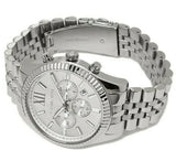 Buy Shop Michael Kors Lexington Silver Dial Silver Steel Strap Watch for Men - MK8405 USA Online