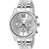 Buy Shop Michael Kors Lexington Silver Dial Silver Steel Strap Watch for Men - MK8405 USA Online