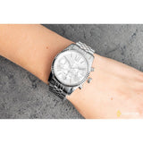 Buy Shop Michael Kors Lexington Silver Dial Silver Steel Strap Watch for Women - MK5555 USA Online