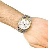 Buy Shop Michael Kors Lexington Silver Dial Two Tone Steel Strap Watch for Men - MK8344 USA Online