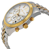 Buy Shop Michael Kors Lexington Silver Dial Two Tone Steel Strap Watch for Men - MK8344 USA Online
