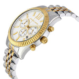 Buy Shop Michael Kors Lexington Silver Dial Two Tone Steel Strap Watch for Men - MK8344 USA Online