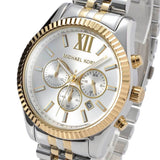 Buy Shop Michael Kors Lexington Silver Dial Two Tone Steel Strap Watch for Men - MK8344 USA Online
