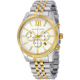 Buy Shop Michael Kors Lexington Silver Dial Two Tone Steel Strap Watch for Men - MK8344 USA Online