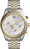 Buy Shop Michael Kors Lexington Silver Dial Two Tone Steel Strap Watch for Men - MK8344 USA Online