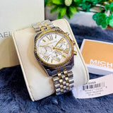 Buy Shop Michael Kors Lexington Silver Dial Two Tone Steel Strap Watch for Women - MK5955 USA Online