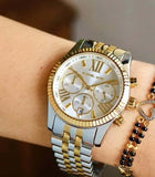 Buy Shop Michael Kors Lexington Silver Dial Two Tone Steel Strap Watch for Women - MK5955 USA Online