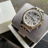 Buy Shop Michael Kors Lexington Silver Dial Two Tone Steel Strap Watch for Women - MK5955 USA Online