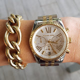 Buy Shop Michael Kors Lexington Silver Dial Two Tone Steel Strap Watch for Women - MK5955 USA Online