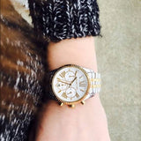 Buy Shop Michael Kors Lexington Silver Dial Two Tone Steel Strap Watch for Women - MK5955 USA Online
