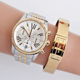 Buy Shop Michael Kors Lexington Silver Dial Two Tone Steel Strap Watch for Women - MK5955 USA Online