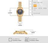 Buy Shop Michael Kors Lexington Three-Hand Blue Dial Gold Steel Strap Watch for Women - MK4802 USA Online