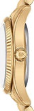 Buy Shop Michael Kors Lexington Three-Hand Blue Dial Gold Steel Strap Watch for Women - MK4802 USA Online