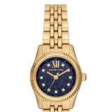 Buy Shop Michael Kors Lexington Three-Hand Blue Dial Gold Steel Strap Watch for Women - MK4802 USA Online