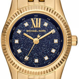 Buy Shop Michael Kors Lexington Three-Hand Blue Dial Gold Steel Strap Watch for Women - MK4802 USA Online