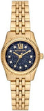 Buy Shop Michael Kors Lexington Three-Hand Blue Dial Gold Steel Strap Watch for Women - MK4802 USA Online